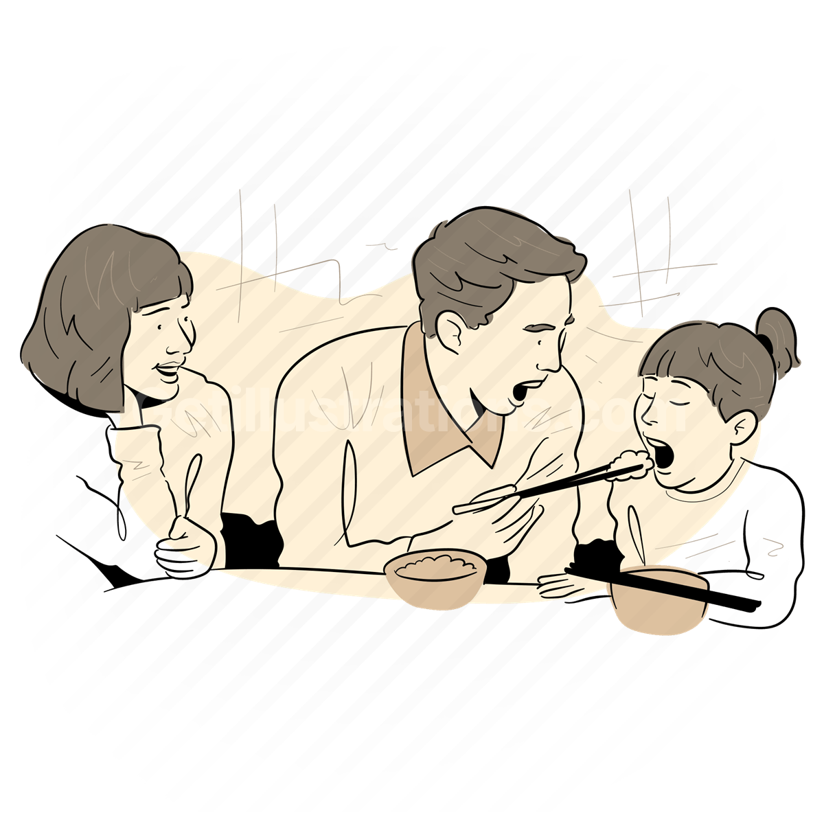 Family and Children illustration preview image